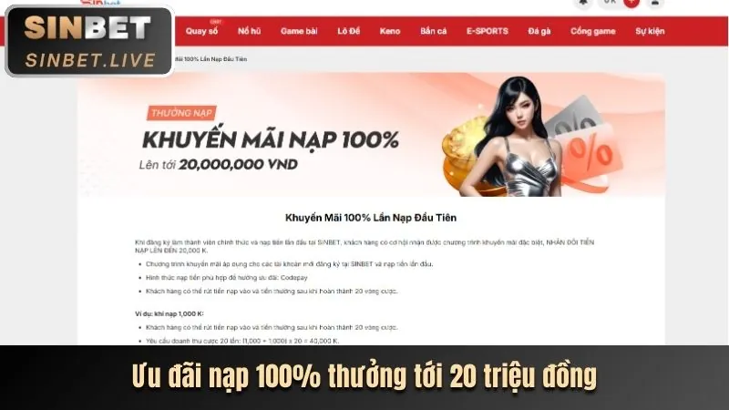 Thưởng nạp lần đầu cho kèo bóng đá VN88
